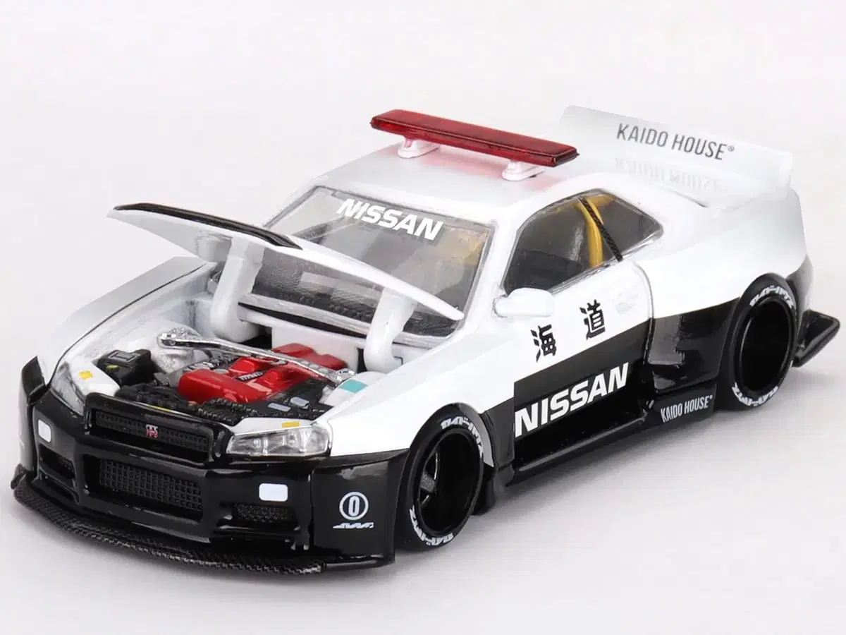 1:64 미니지티 닛산 스카이라인 GT-R R34 카이도웍스 V2 경찰