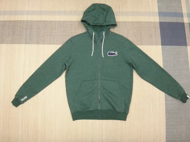 (L/100) Lacoste Men's Big Rock Brushed Hooded Zip-Up Jacket