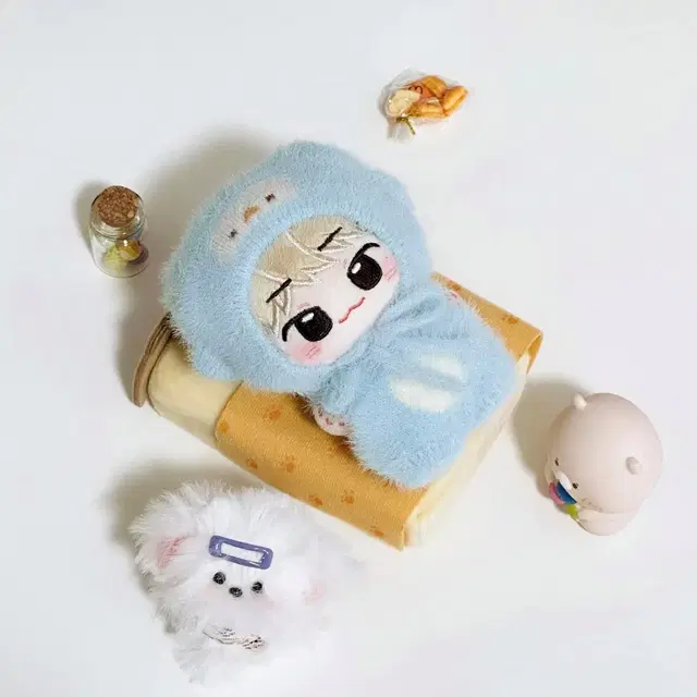 10cm 베이비 오션 블루(펭귄) 인형옷 스웨터 솜인형 의상 옷장