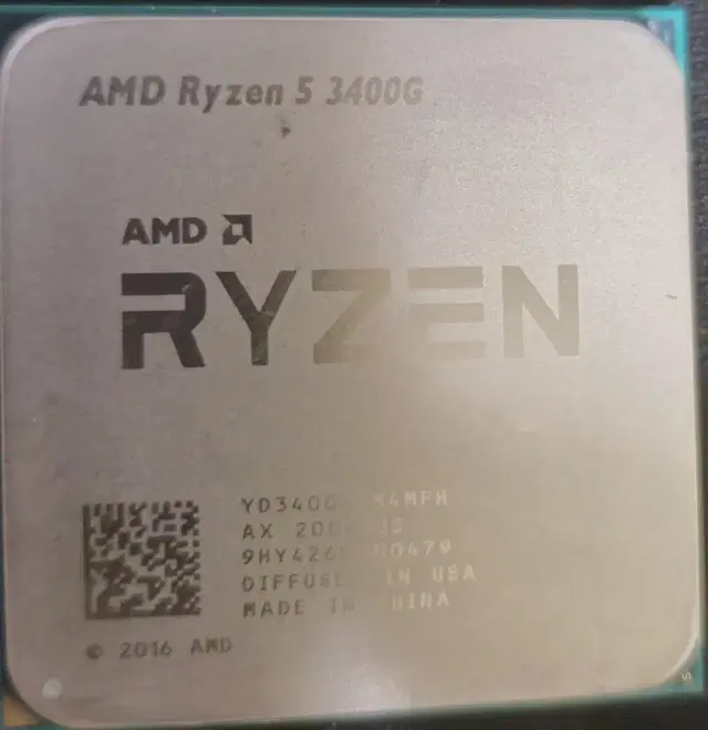 amd am4 cpu 3400g