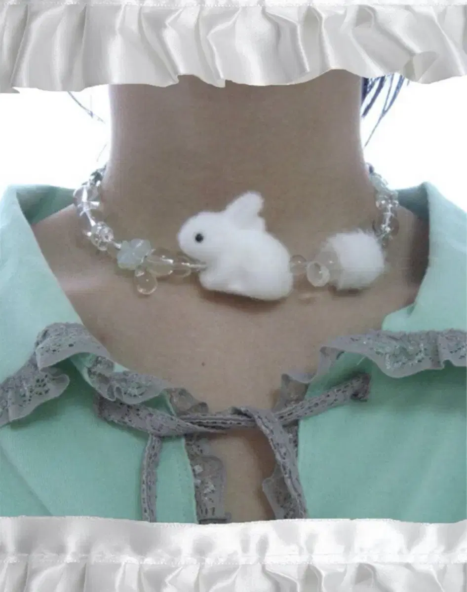 사토미라디오 버니 펫 초커 토끼 목걸이 bunny pet choker