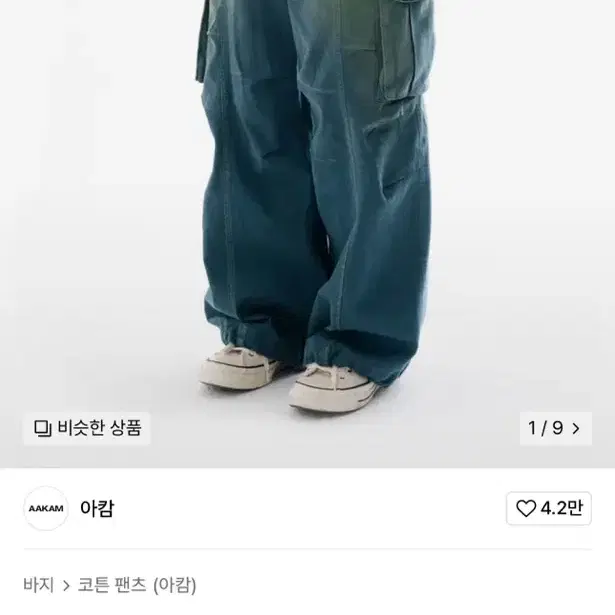 2size) 아캄 핀턱 와이드 카고팬츠