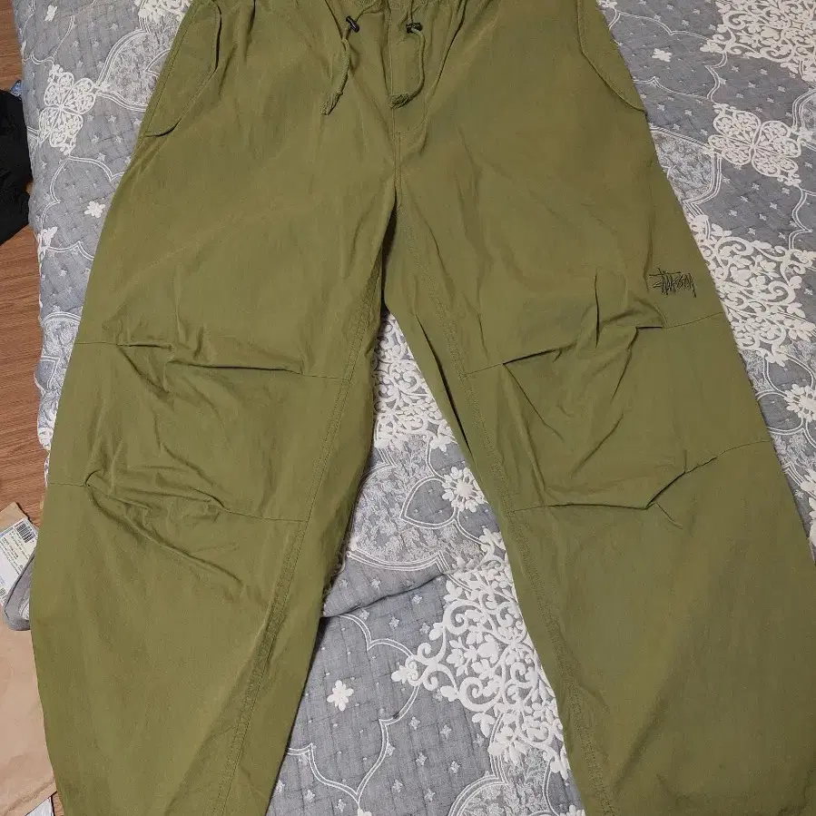 스투시 nyco over trousers 팬츠 XL 올리브