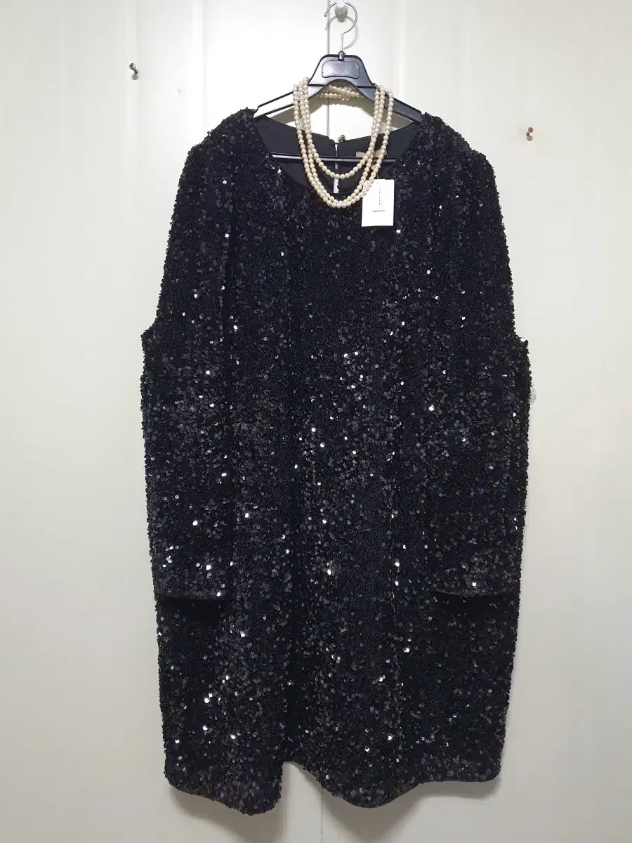 BIG.SIZE.TICKET)N4227 H&M SPANGLE ONEPIECE.PARTY.EVENT.STAGE.PERFORMANCE