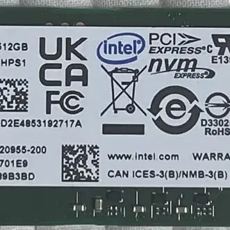 intel m.2nvme512g 미사용 팝니다.