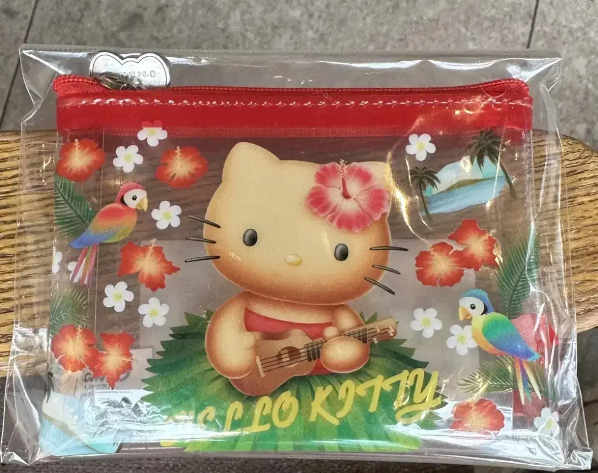 Hello Kitty 50th Anniversary Exhibition Transparent Card Wallet Pouch Hawaii Kitty