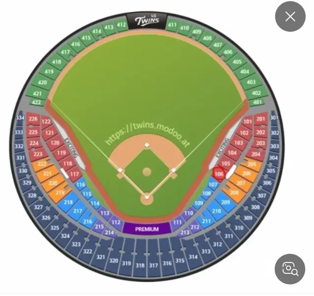 9월22일 잠실 두산 vs LG 3루 응원석 오렌지 4연석