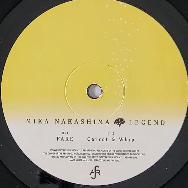 나카시마 미카(NAKASHIMA MIKA) LEGEND LP