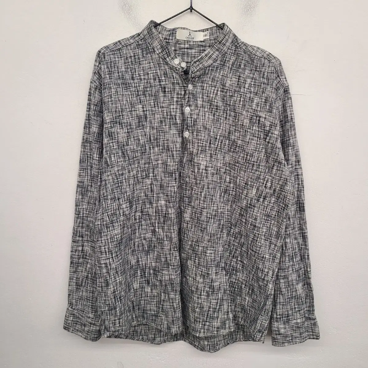 [100/L] Okane Henley Neck Shirt