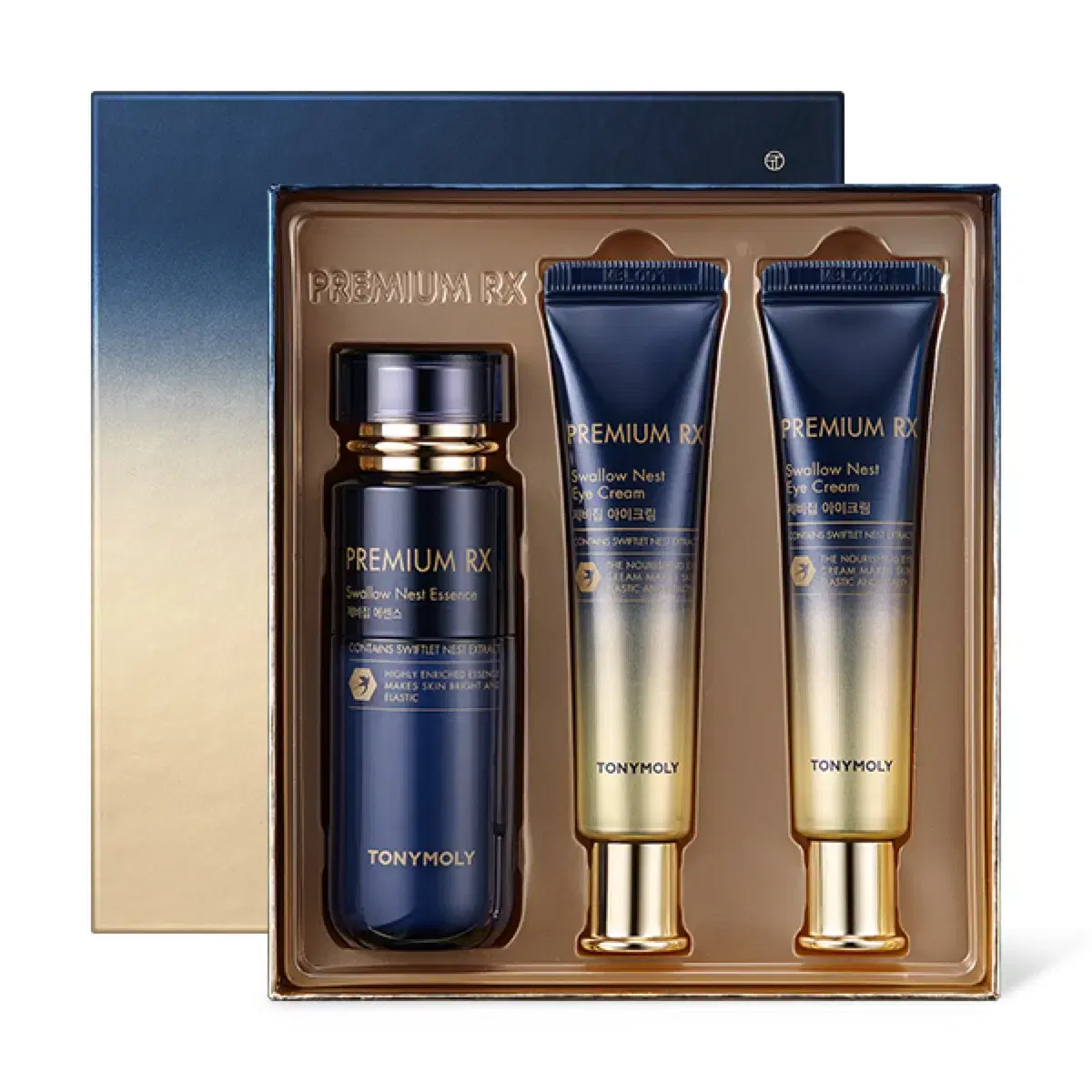 (Free shipping) Tonymori Premium RX Swallow's Nest Essence & Eye Cream Planning Set