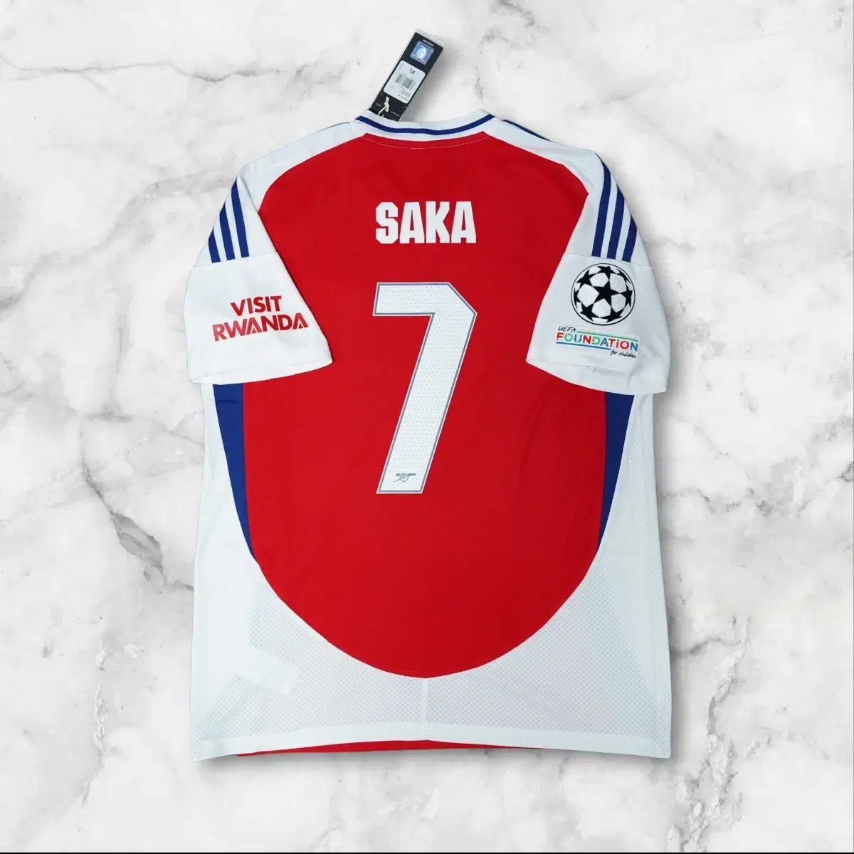 24 25 Arsenal Champions League Saka Adidas Authentic Jersey Unclaimed