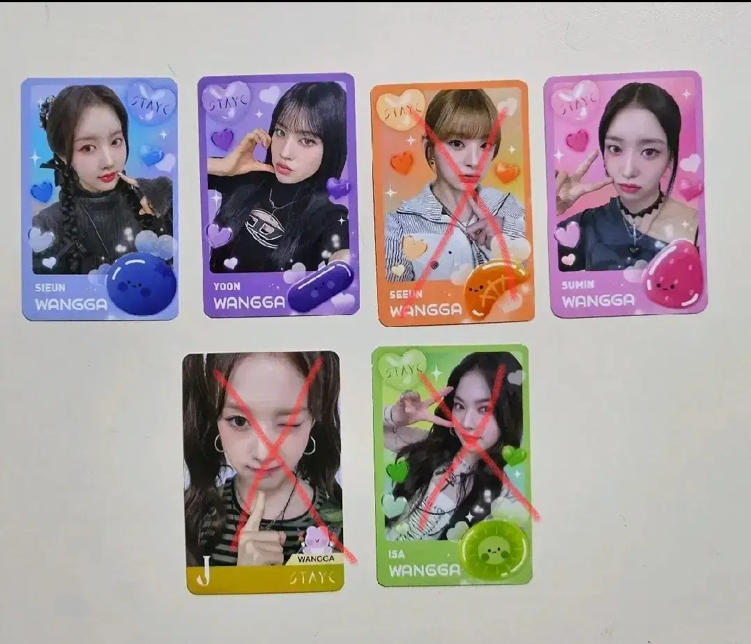 Correspondence)Stayc wanggatanghulu photocard (sumin, sieun, isa, seeun yoon, jaeyi)