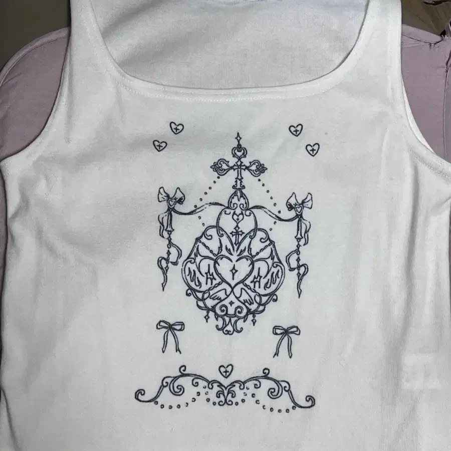 쓰리타임즈 threetimes Two heart tank top M