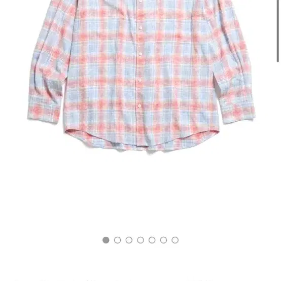 해칭룸 Classic shirt tie dyed check coral