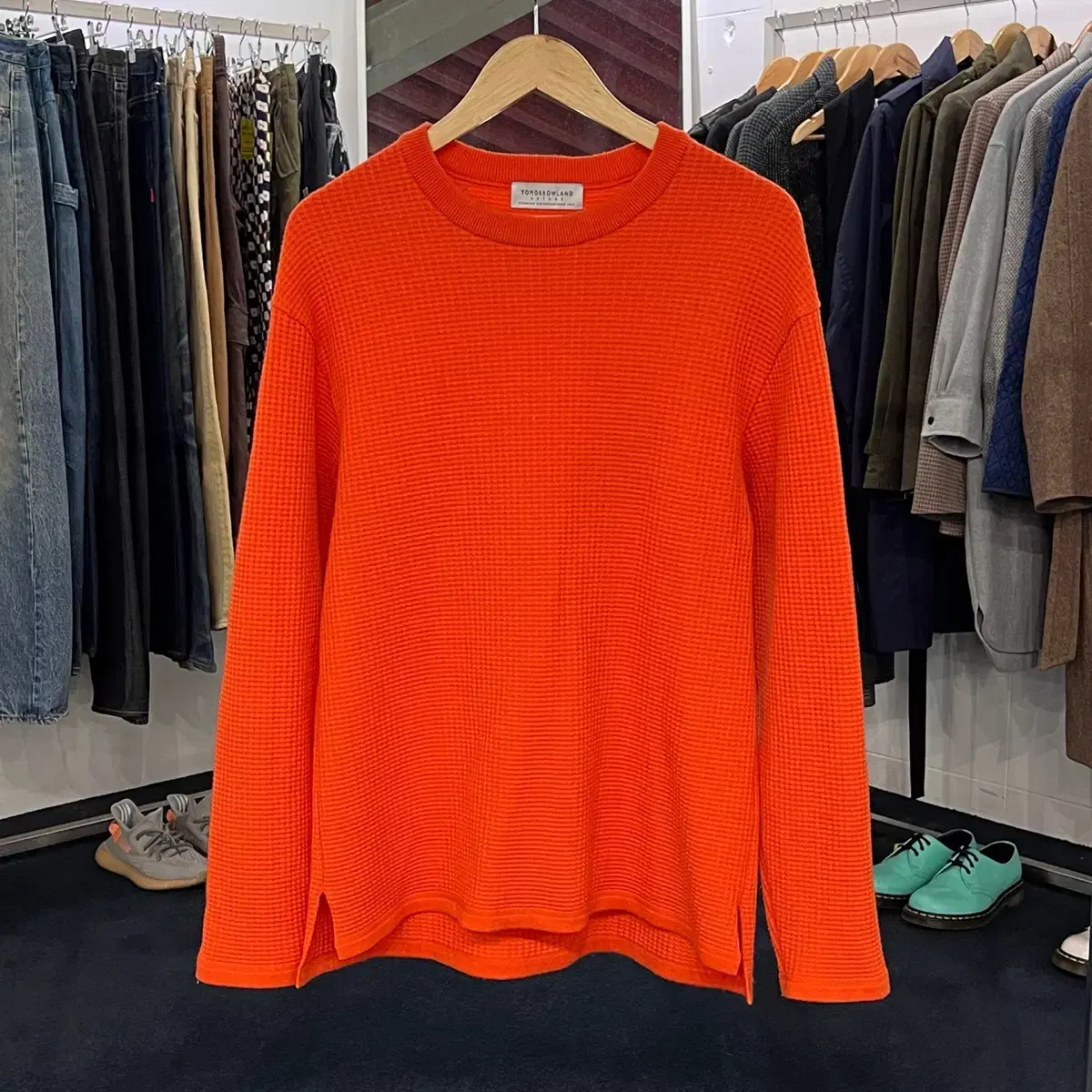 [Taupo] [M] Tomorrowland Wool Waffle Knit Orange