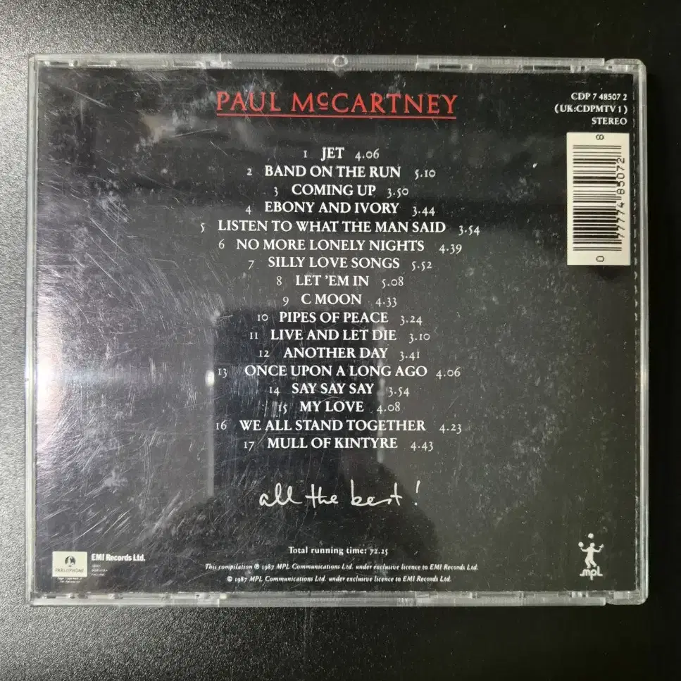 PAUL McCARTNEY - ALL THE BEST! CD