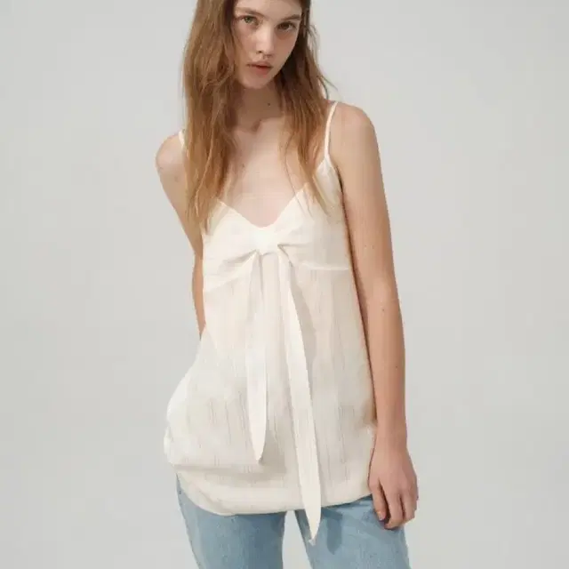 더바넷 Ivory B Logo Jacquard Silk Bustier