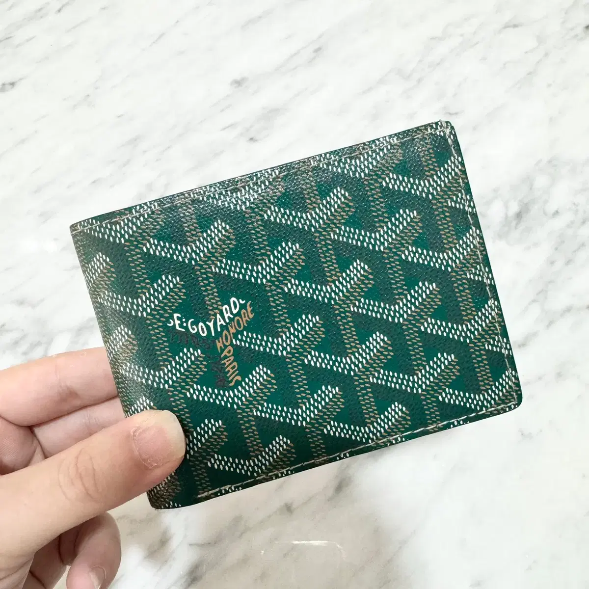 [Genuine] Goyard Victoire Vahn Wallet Green