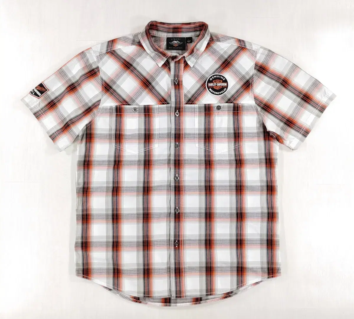 Harley-Davidson Short Sleeve Check Shirt L