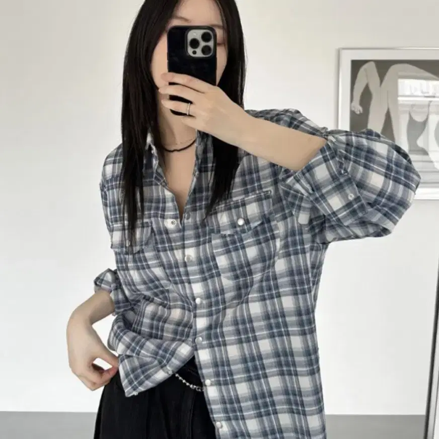 이너뮤트 western check shirt 웨스턴 체크 셔츠