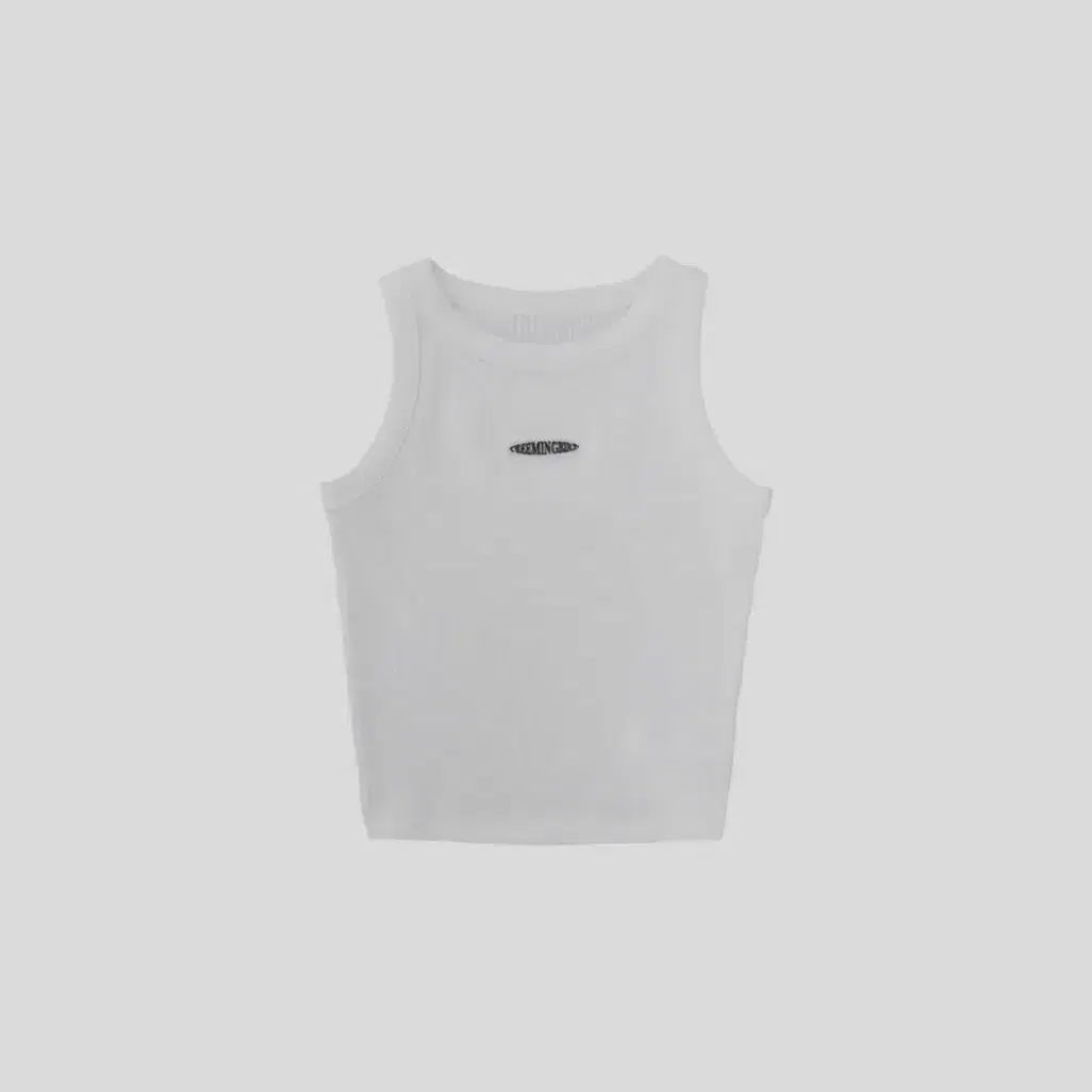 트리밍버드 Slim Fit Ribbed Sleeveless white