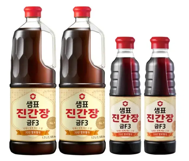 샘표 진간장 금F3 1.7L 2개 + 860ml 2개