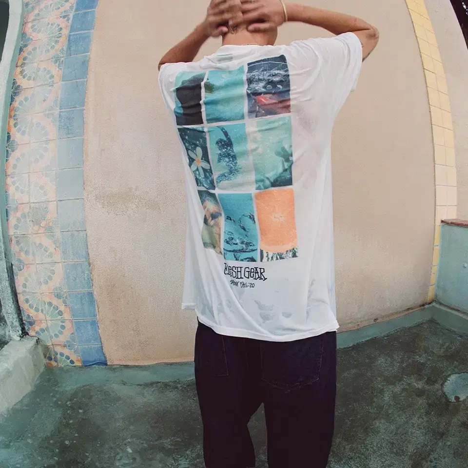 [M] 스투시 반팔 Campaign Tee Printing Ocean S