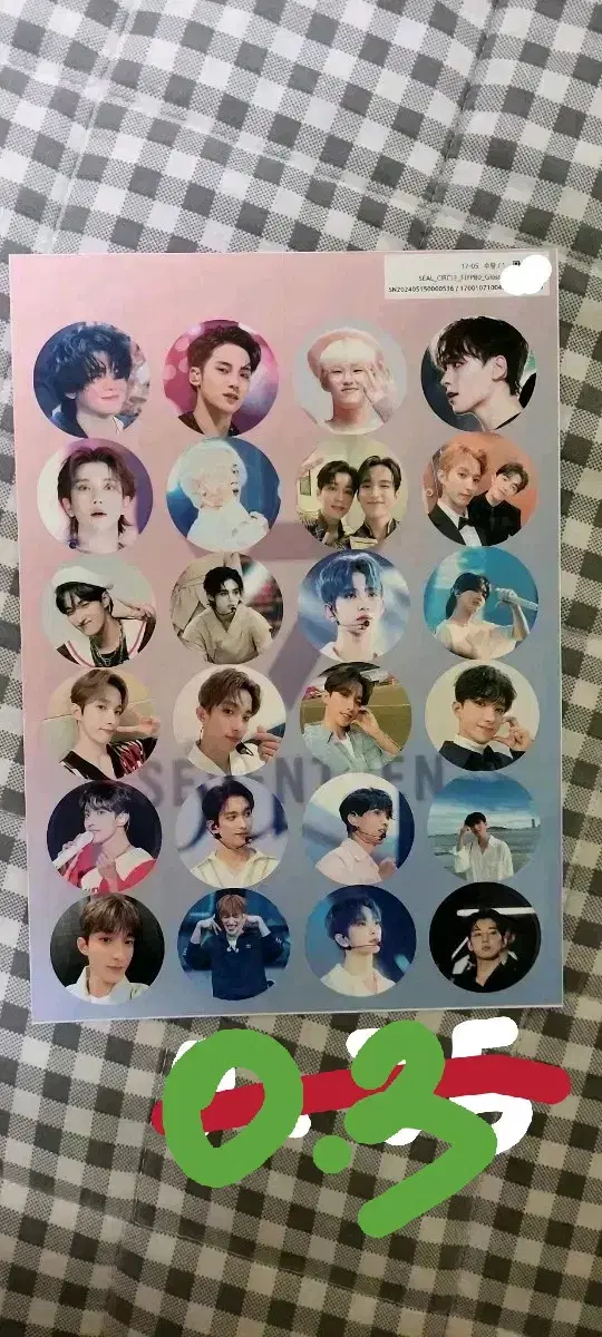 Seventeen stickers and dk posters.