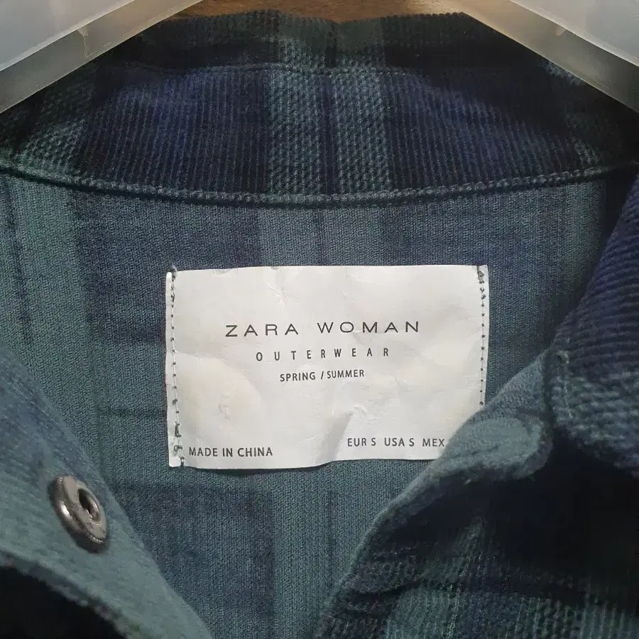 ZARA 징 포인트 잔골덴 체크 오버핏 셔츠 자켓, 55~66까지