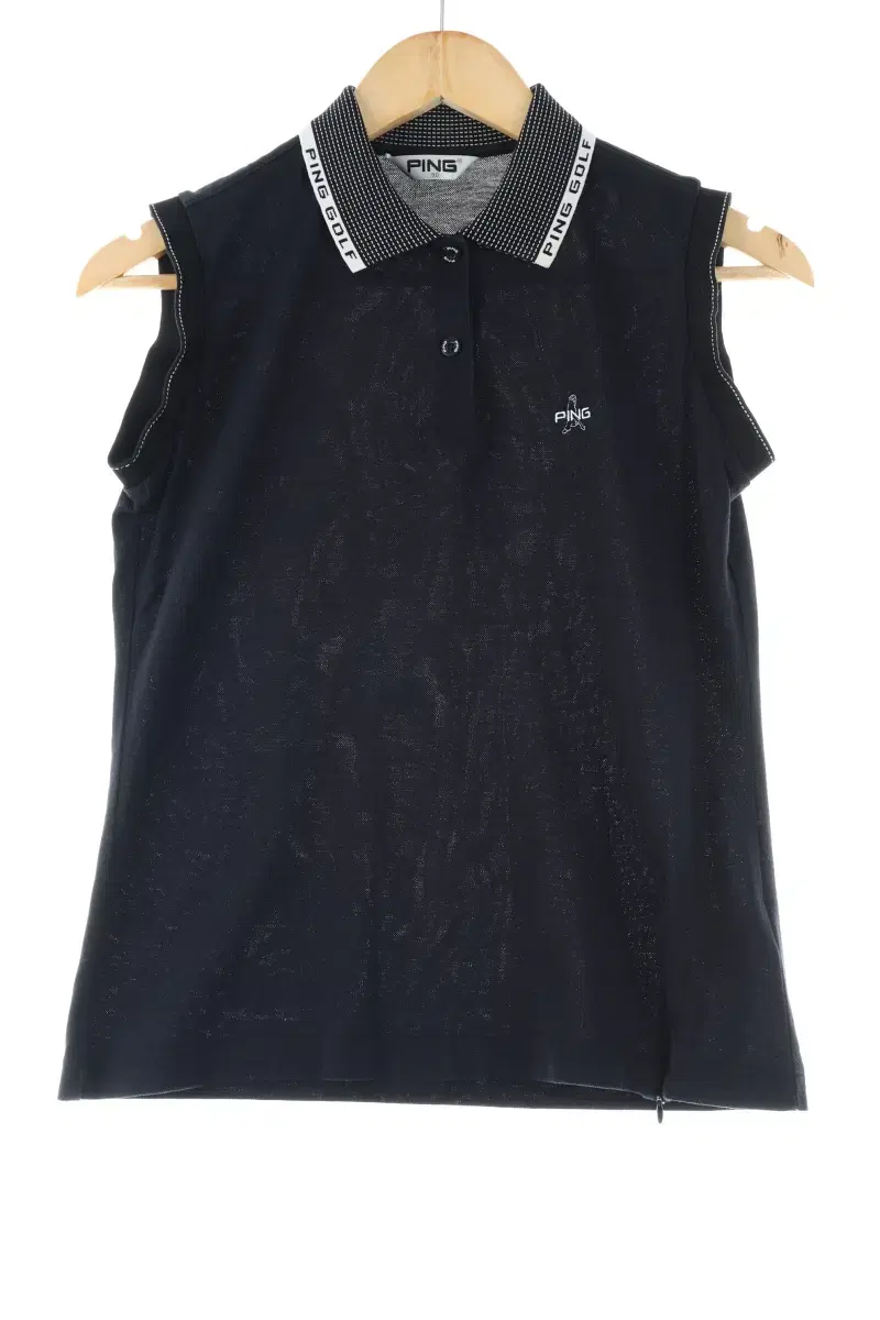 W(S) Ping Short Sleeve kara T-Shirt Navy Sleeveless Golf-EC89