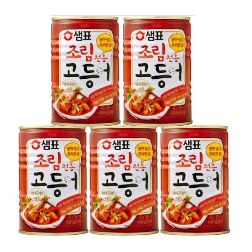 무료배송-고등어 캔 조림용 400g 5개 샘표