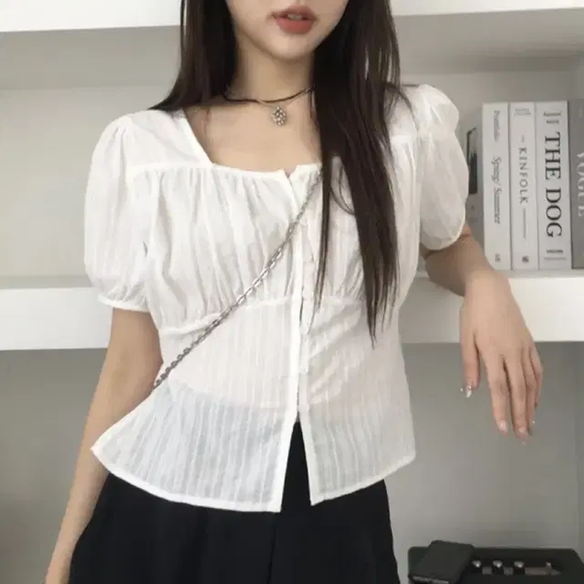 노비야카 acacia puff blouse 블라우스 아이보리