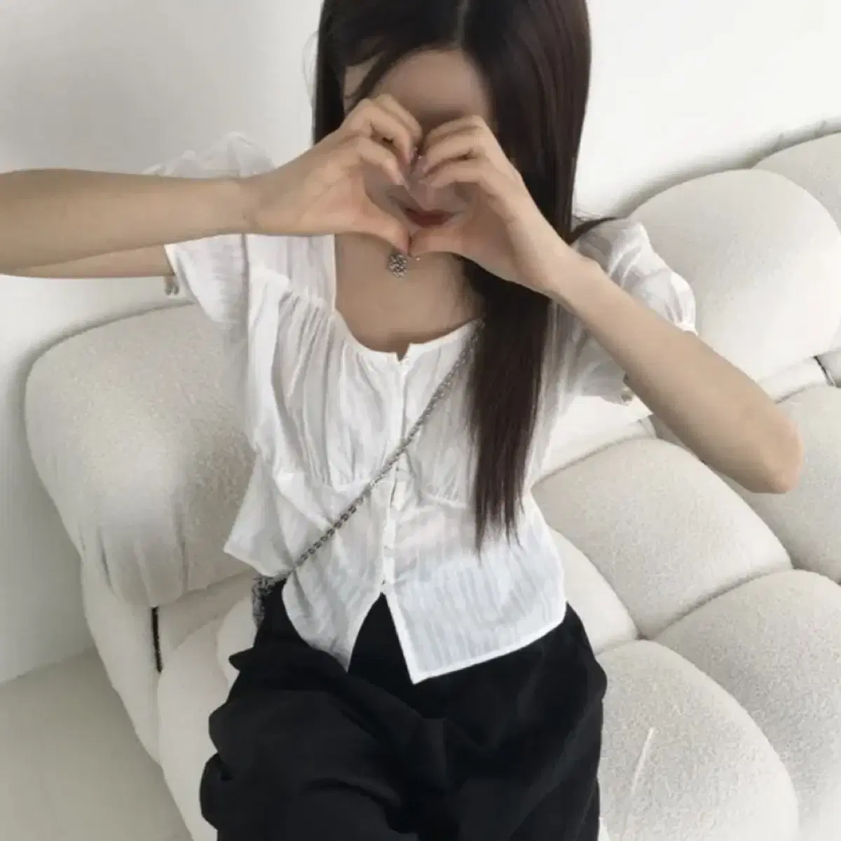 노비야카 acacia puff blouse 블라우스 아이보리