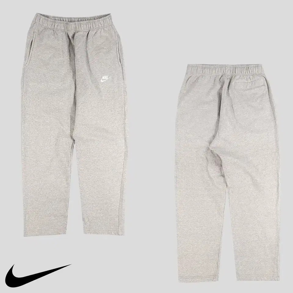 Nike Grey White Fuchsia Logo Embroidered Brushed Banded Cotton Blend Sweatpants Tray