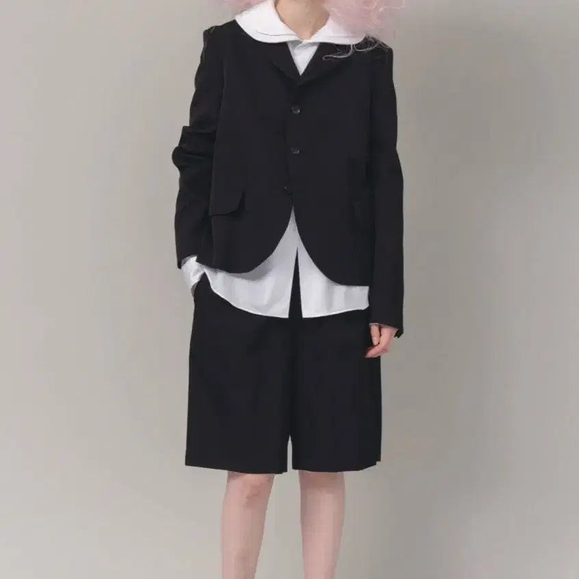 꼼데가르송걸 comme des garcons girl 이중 카라 셔츠