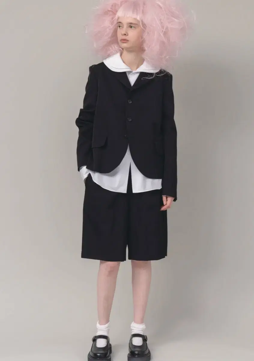 꼼데가르송걸 comme des garcons girl 이중 카라 셔츠