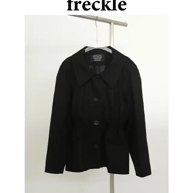 프레클 big collar banded jacket in black