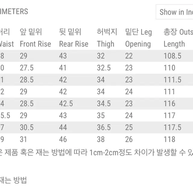 풀카운트 0105W Wide Denim 32사이즈 (세탁1회 미착용)