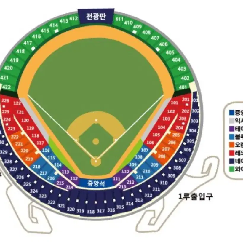 9/1 두산 롯데 외야 419구역 3연석(정가 이하 양도)