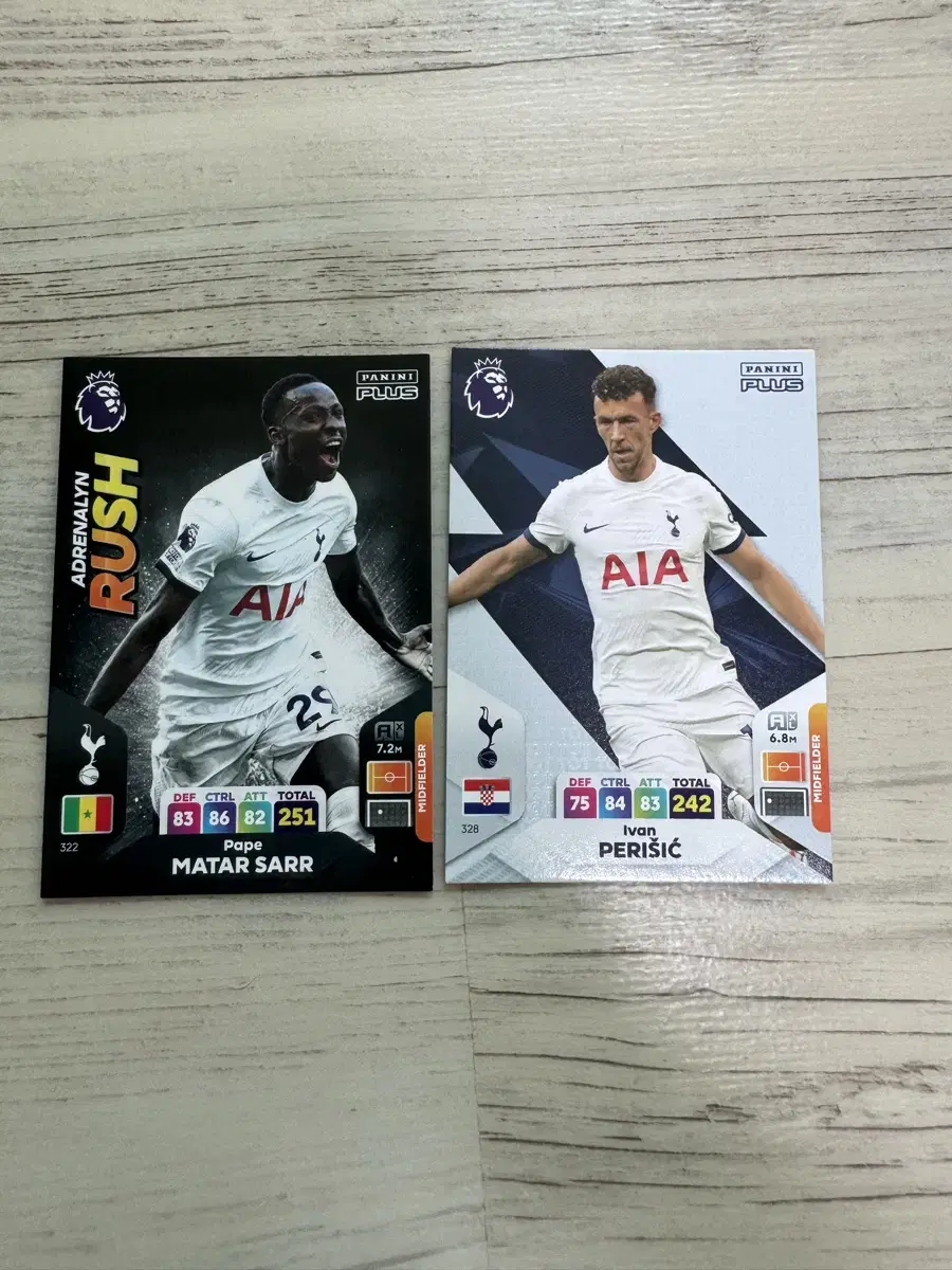 Tottenham Hotspur Panini Plus Football Card eplCard