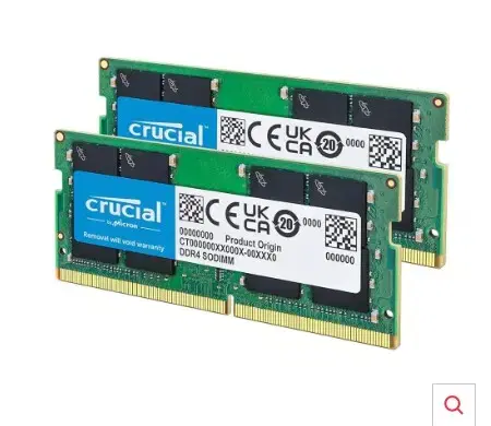 크루셜 노트북 메모리 램 16GB DDR4 3200mhz 8gx2