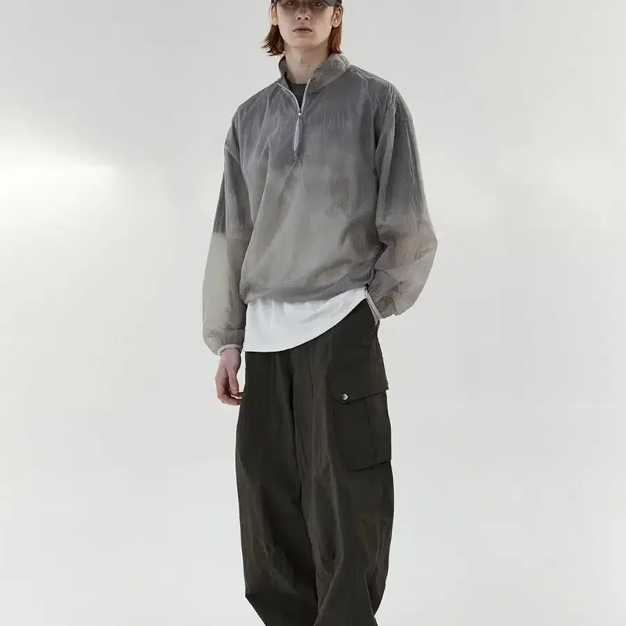 주앙옴므 아노락 washed see through anorak(실버)