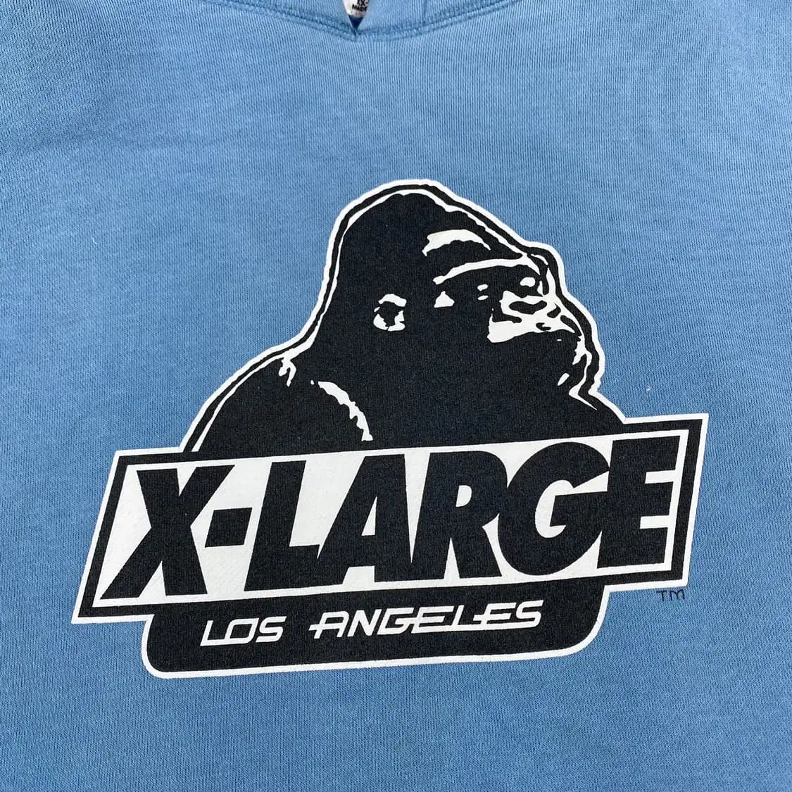 X-large 엑스라지 로고 블루 후드티