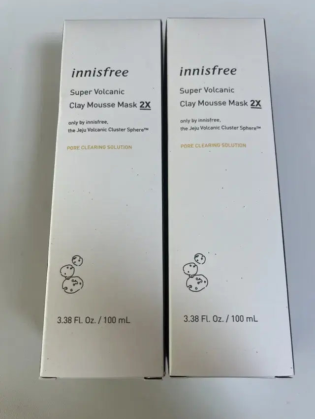 이니스프리 수퍼 화산송이 클레이 무스 마스크 2X 100ml 새상품