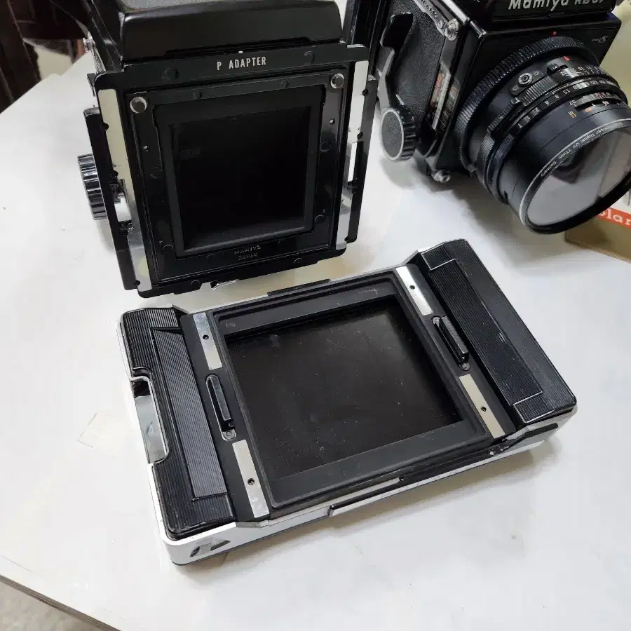 Mamiya RB67 마미야카메라를 위한 포라로이드 백과 P 아답타 세트