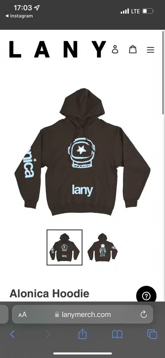 LANY Laney Hoodie Concert Merchandise