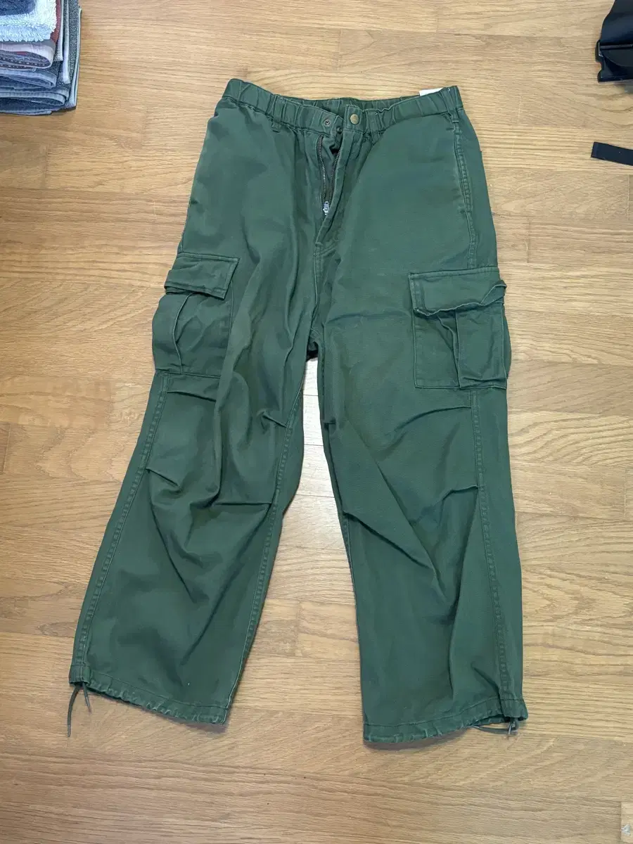 San Davis khaki cargo pants made in Japan