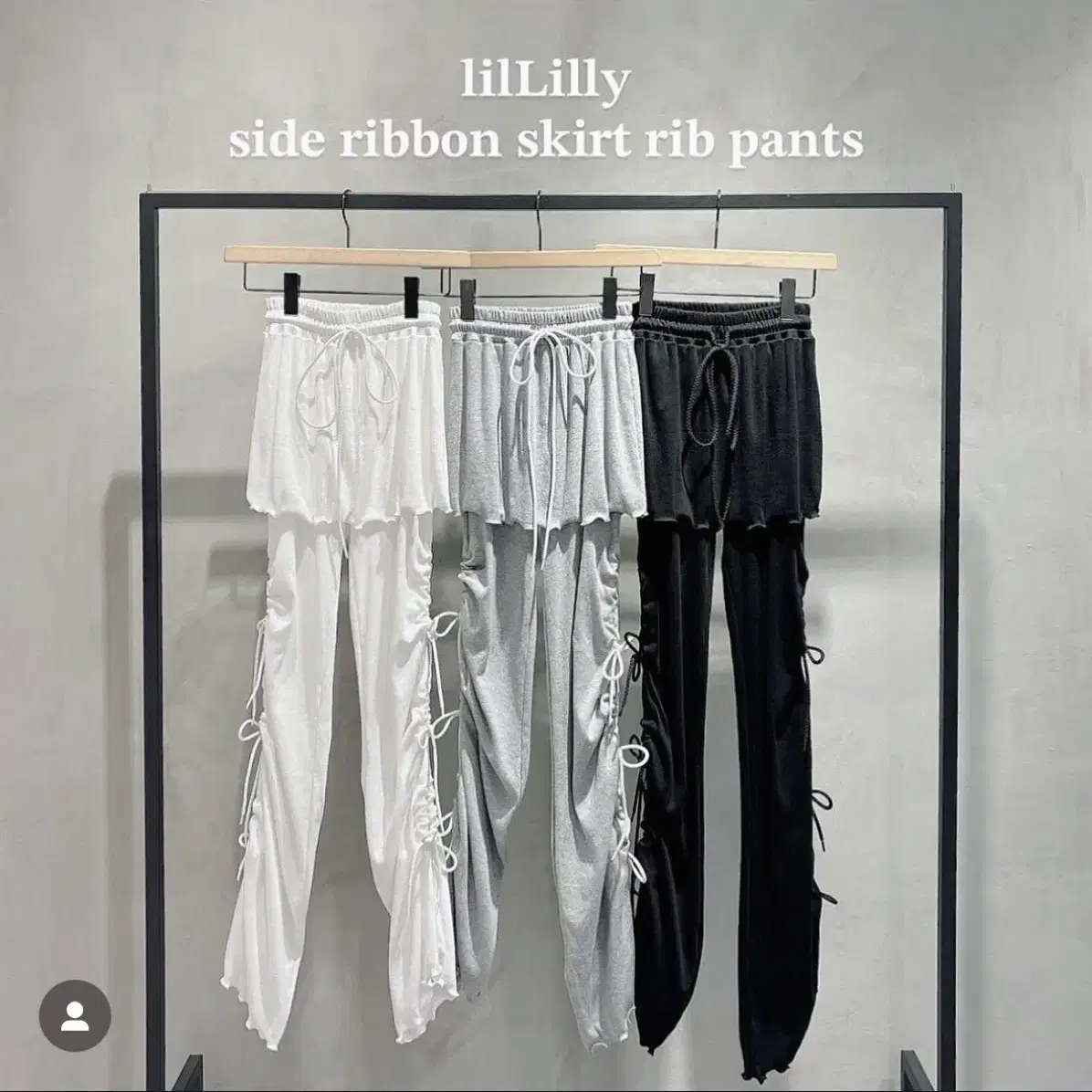 lilLilly 사이드 리본 스커트팬츠 발레코어버블즈어벤츄무하라주쿠