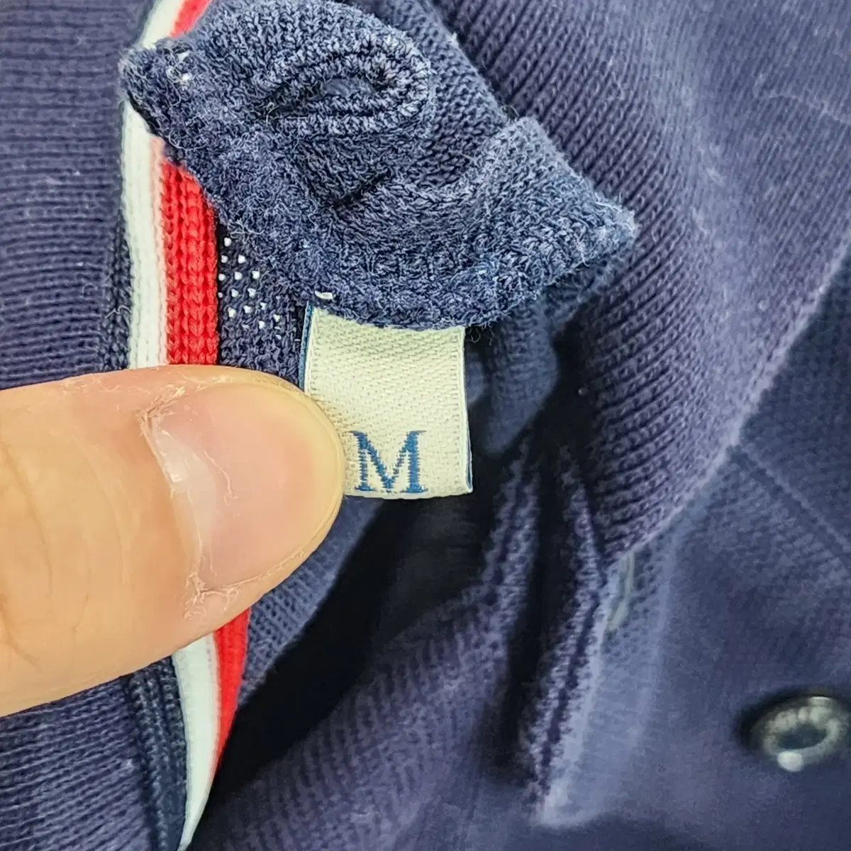 [M] MONCLER 몽클레어 피케 반팔 셔츠 네이비