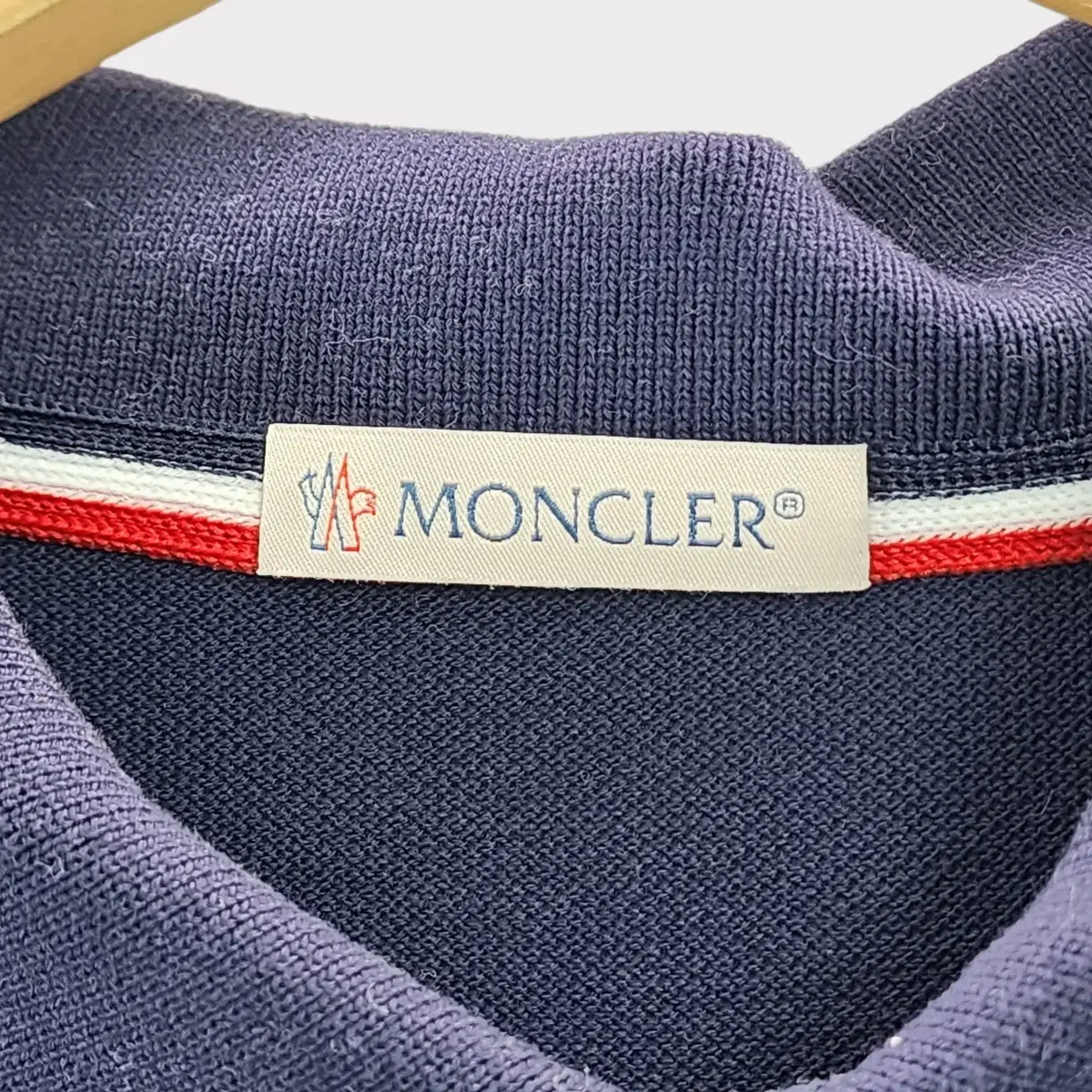 [M] MONCLER 몽클레어 피케 반팔 셔츠 네이비